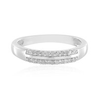 PK (J) Diamond Silver Ring