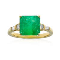 14K AAA Zambian Emerald Gold Ring (CIRARI)