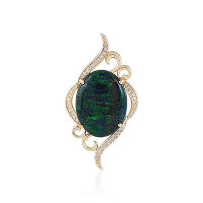 14K Andamooka matrix opal Gold Pendant (AMAYANI)