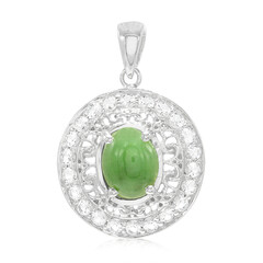 Imperial Chrysoprase Silver Pendant