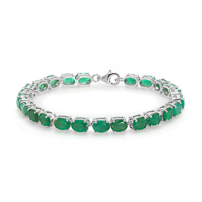 Zambian Emerald Silver Bracelet