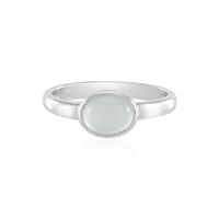 Aqua Chalcedony Silver Ring