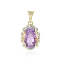 Rose de France Amethyst Silver Pendant