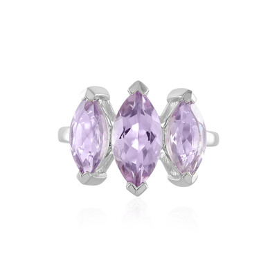 Rose de France Amethyst Silver Ring