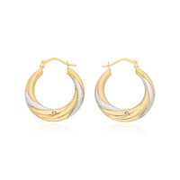 9K PK (H) Diamond Gold Earrings