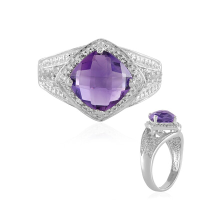 Zambian Amethyst Silver Ring