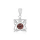 Pink Zircon Silver Pendant