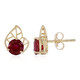 9K Madagascar Ruby Gold Earrings (Ornaments by de Melo)