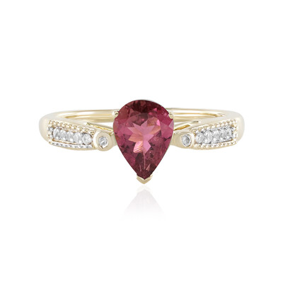 9K Brazilian Pink Tourmaline Gold Ring