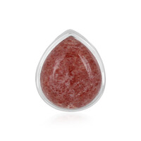 Strawberry Quartz Silver Pendant