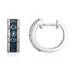 I3 Blue Diamond Silver Earrings