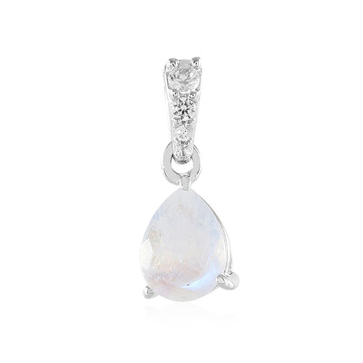 Rainbow Moonstone Silver Pendant