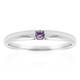 Unheated Ceylon Purple Sapphire Silver Ring