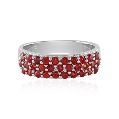 Tanzanian Ruby Silver Ring