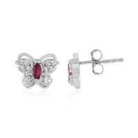 Madagascar Ruby Silver Earrings