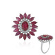 Bemainty Ruby Silver Ring