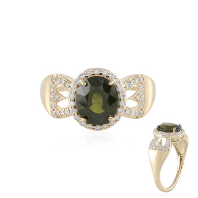 14K Ceylon Green Zircon Gold Ring (AMAYANI)