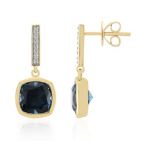 9K London Blue Topaz Gold Earrings