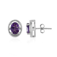 Moroccan Amethyst Silver Earrings