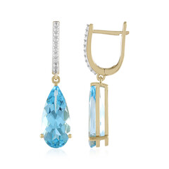 9K Swiss Blue Topaz Gold Earrings (SUHANA)