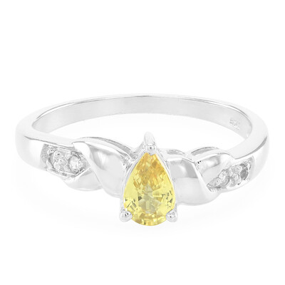 Yellow Sapphire Silver Ring