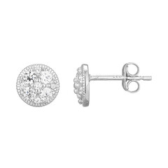 Zircon Silver Earrings