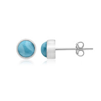 Larimar Silver Earrings