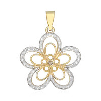 9K PK (H) Diamond Gold Pendant