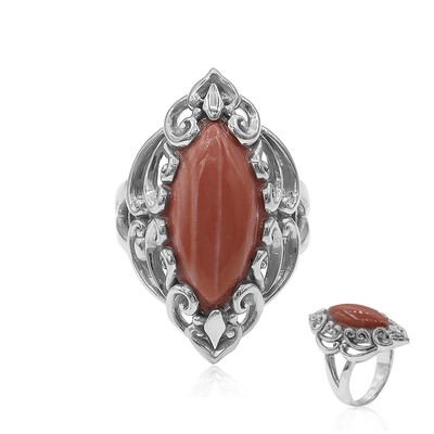 Australian Pink Opal Silver Ring (Art of Nature)