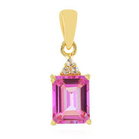 Anniversary Topaz Silver Pendant