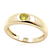 9K SI2 Yellow Diamond Gold Ring