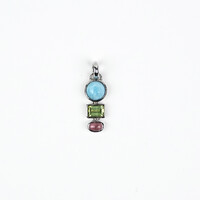 Larimar Silver Pendant