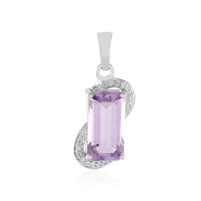 Rose de France Amethyst Silver Pendant