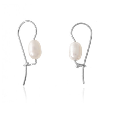 Freshwater pearl Silver Earrings (Joias do Paraíso)