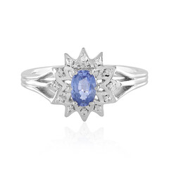 Unheated Ceylon Blue Sapphire Silver Ring