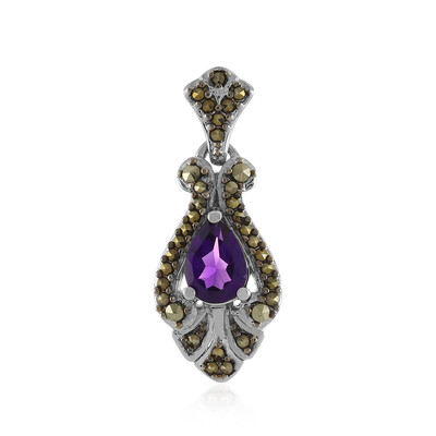 Zambian Amethyst Silver Pendant