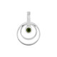 Green Zircon Silver Pendant (MONOSONO COLLECTION)