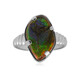 Ammolite Silver Ring