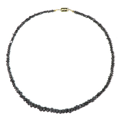 Black Diamond Silver Necklace