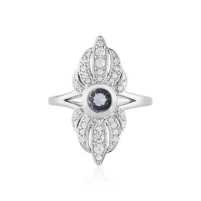 Unheated Tanzanite Silver Ring