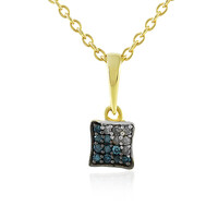 I4 Blue Diamond Silver Necklace