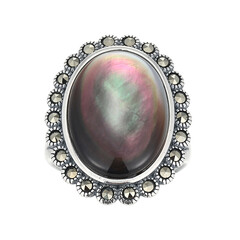 Mother of Pearl Silver Ring