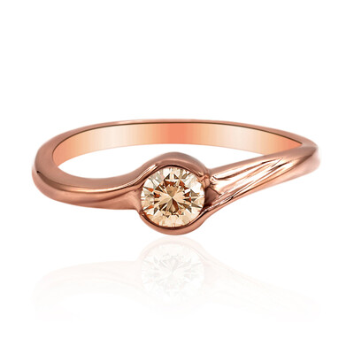 9K VS1 Argyle Rose De France Diamond Gold Ring (Annette)