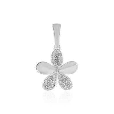 I3 (J) Diamond Silver Pendant