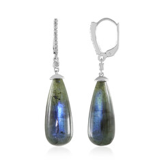 Labradorite Silver Earrings