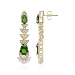 9K Russian Diopside Gold Earrings (Adela Gold)