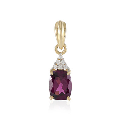 9K Magenta Garnet Gold Pendant