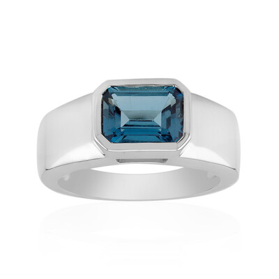 London Blue Topaz Silver Ring (Pallanova)