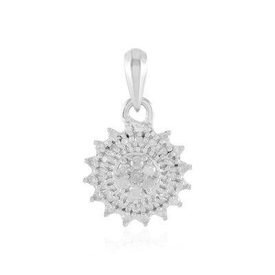 I2 (I) Diamond Silver Pendant