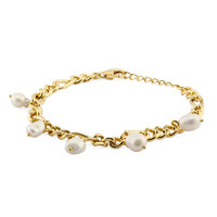 White Freshwater Pearl Silver Bracelet (TPC)